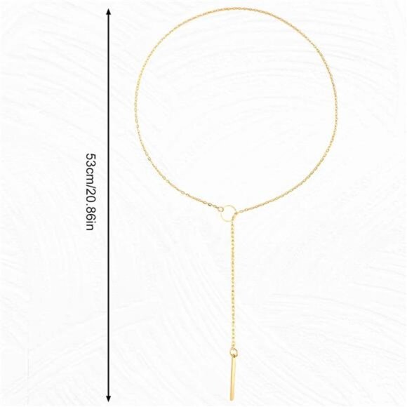 Long Necklace Gold Women Exquisite Drop Y Women Girls Party Wedding Prom - Picture 2 of 8